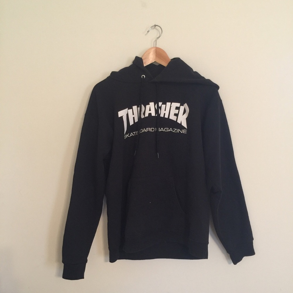 Authentic Black Thrasher Hoodie Women’s Sz Small